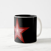 Red Star zwei Töne Tasse schwarz (VorderseiteRechts)