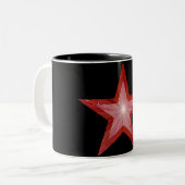 Red Star zwei Töne Tasse schwarz (Vorderseite Links)