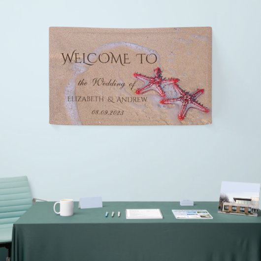 Red Starfish Beach Hochzeit Banner (Messeveranstaltung)