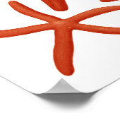 Red Starfish No.1 Stranddekoration Wand an Wand Dr Poster (Ecke)