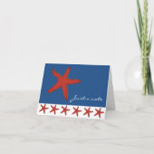 Red Starfish Note Card (Vorderseite)