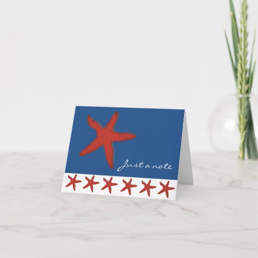 Red Starfish Note Card (Vorderseite)