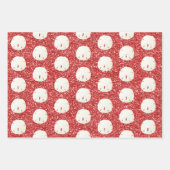 Red Starfish Sand Dollar Weihnachtsküste Geschenkpapier Set (Vorderseite 2)