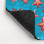 Red Starfish Summer Beach Nautical Coastal Mousepad (Ecke)