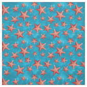 Red Starfish Summer Beach Nautical Coastal Stoff (Muster)