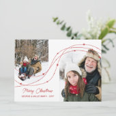 Red Starry Strings Arch Fotos Frohe Weihnachten (Stehend Vorderseite)