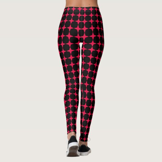 Red Stars Black Leggings (Rückseite)