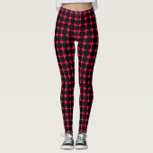 Red Stars Black Leggings (Vorderseite)
