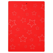 Red Stars Clipboard Klemmbrett (Rückseite)