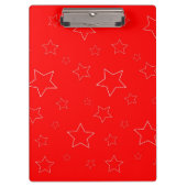 Red Stars Clipboard Klemmbrett (Vorderseite)