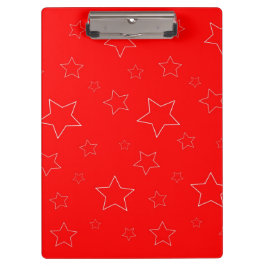 Red Stars Clipboard Klemmbrett
