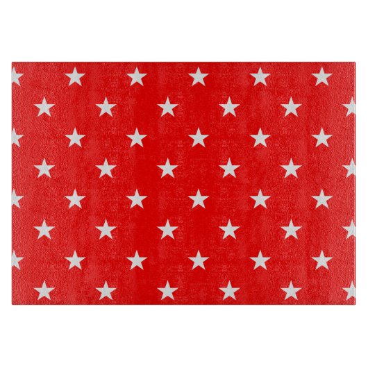 Red Stars Cutting Board Schneidebrett (Vorderseite)