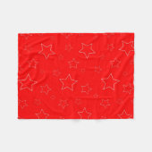 Red Stars Fleece Blanket (Vorderseite (Horizontal))