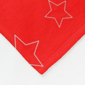 Red Stars Fleece Blanket (Ecke)
