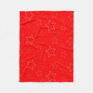 Red Stars Fleece Blanket