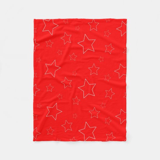 Red Stars Fleece Blanket (Vorderseite)