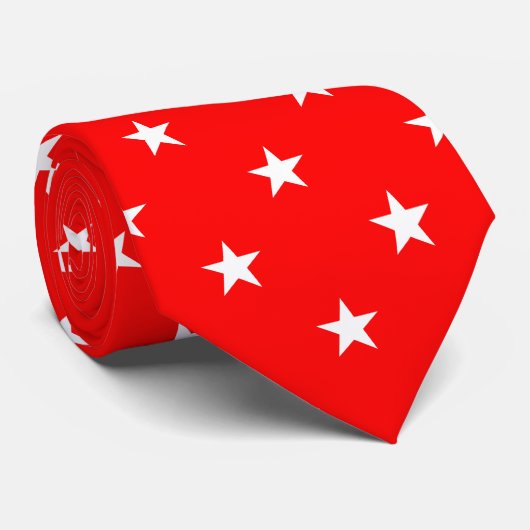 Red Stars Krawatte (Gerollt)