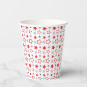 Red Stars Paper Cups Pappbecher (Vorderseite)