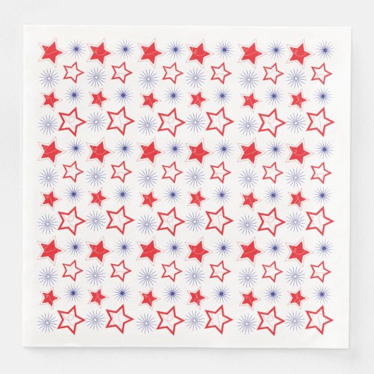 Red Stars Paper Napkins Serviette (Vorderseite)