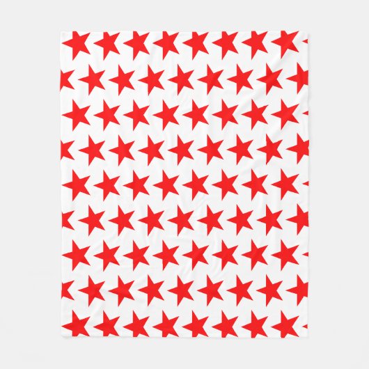 Red Stars Pattern Fleecedecke (Vorderseite)