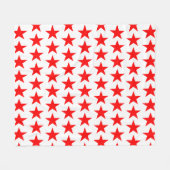 Red Stars Pattern Fleecedecke (Vorderseite (Horizontal))