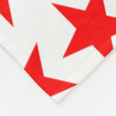 Red Stars Pattern Fleecedecke (Ecke)