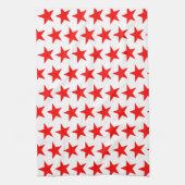 Red Stars Pattern Geschirrtuch (Vertikal)