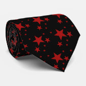 Red Stars Pattern Krawatte (Gerollt)
