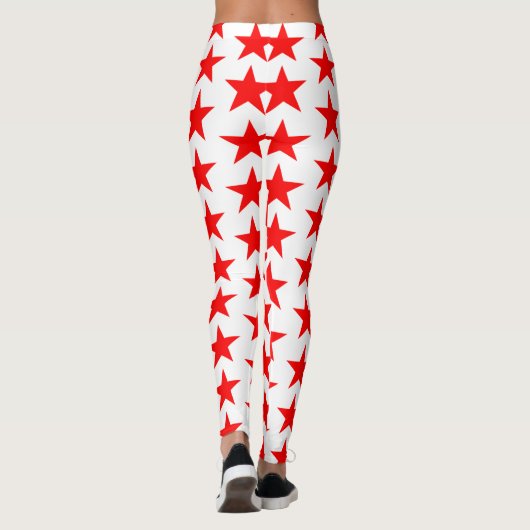 Red Stars Pattern Leggings (Rückseite)