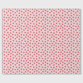 Red Stars Pattern - Pink Christmas Design Geschenkpapier (Flach)