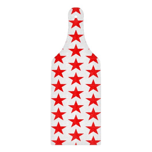 Red Stars Pattern Schneidebrett (Vorderseite)