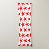 Red Stars Pattern Seitenschläferkissen (Vorderseite Vertikal)