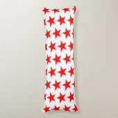 Red Stars Pattern Seitenschläferkissen (Rückseite (Vertikal))