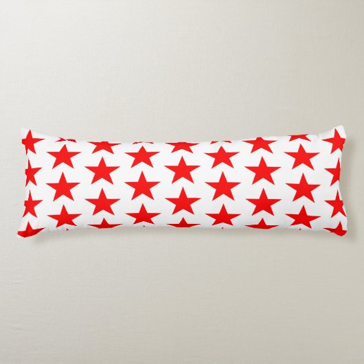Red Stars Pattern Seitenschläferkissen (Vorderseite)