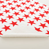 Red Stars Pattern Sherpadecke (3/4)