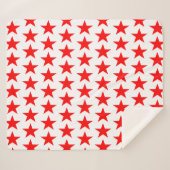 Red Stars Pattern Sherpadecke (Vorderseite (Horizontal))