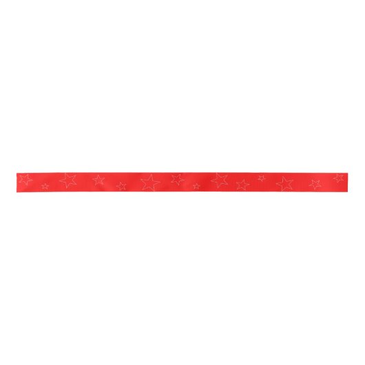 Red Stars Ribbon Satinband (Vorderseite)