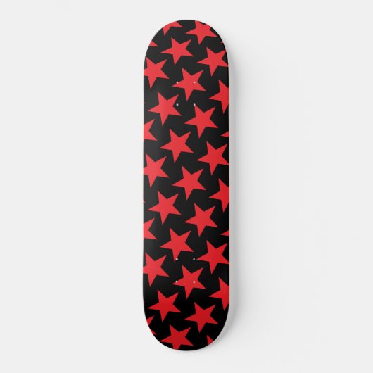 Red Stars Skateboard - Benutzerdefinierte Farben (Vorderseite)