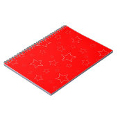 Red Stars Spiral Foto Notebook Notizblock (Linke Seite)