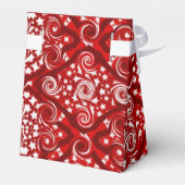 Red Stars und Wirbel Muster-Bevorzugungsbox Geschenkschachtel (Rückseite)