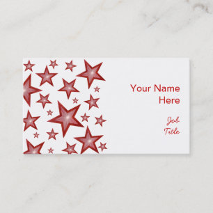 Red Stars Visitenkartenseite weiß Visitenkarte