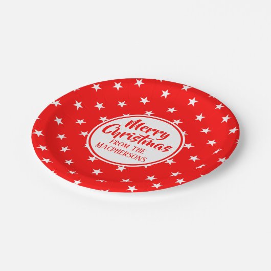 Red Stars Weihnachtszeitung Teller (Schrägansicht)