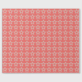 Red Stars Wrapping Paper Geschenkpapier (Flach)