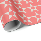 Red Stars Wrapping Paper Geschenkpapier (Rolleneckpunkt)