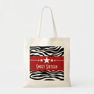 Red Stars Zebra Print Sweet 16 Bag Tragetasche