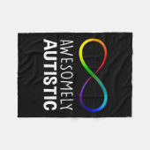 Red Stattdessen Autismus Awesomely Autistic Infini Fleecedecke (Vorderseite (Horizontal))