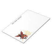 Red Steampunk Fairy Octopus Notizblock (angewinkelt)