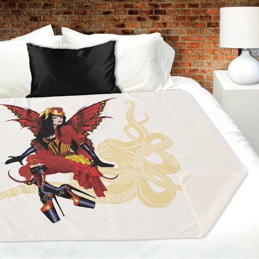 Red Steampunk Fairy Octopus Sherpadecke