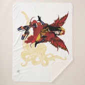 Red Steampunk Fairy Octopus Sherpadecke (Vorderseite)