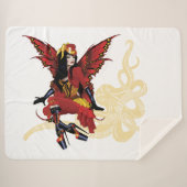 Red Steampunk Fairy Octopus Sherpadecke (Vorderseite (Horizontal))
